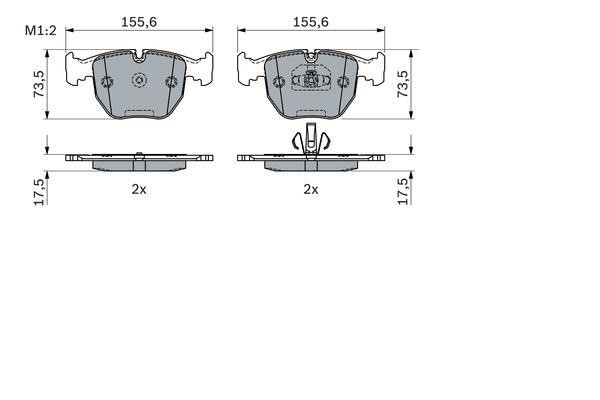 Brake pad set Bosch 0 986 494 918