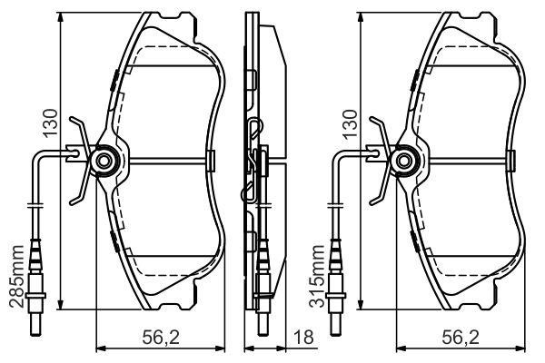 Bosch 0 986 495 441 Brake Pad Set, disc brake 0986495441