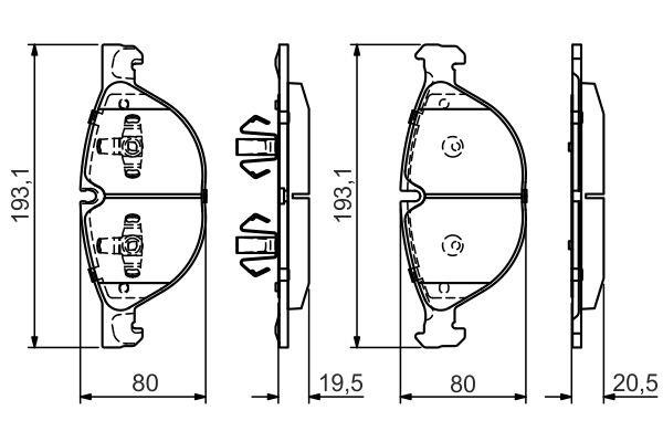 Bosch 0 986 495 447 Brake Pad Set, disc brake 0986495447