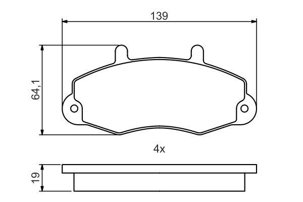 Bosch 0 986 495 484 Brake Pad Set, disc brake 0986495484