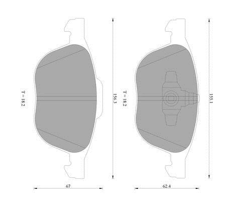 Brake Pad Set, disc brake Bosch 0 986 AB1 187