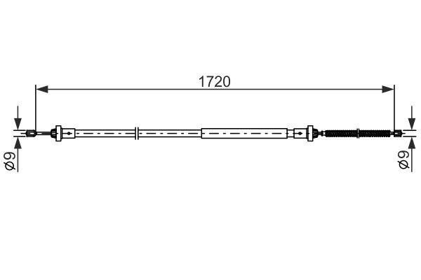 Bosch Hand brake cable – price 63 PLN