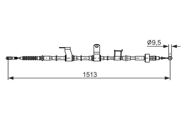 Bosch Hand brake cable – price 131 PLN