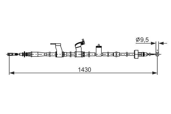 Bosch Cable, parking brake – price 202 PLN