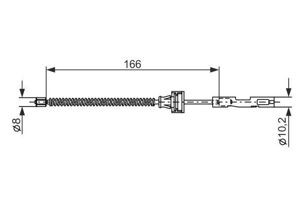 Bosch Handbrake cable – price 36 PLN