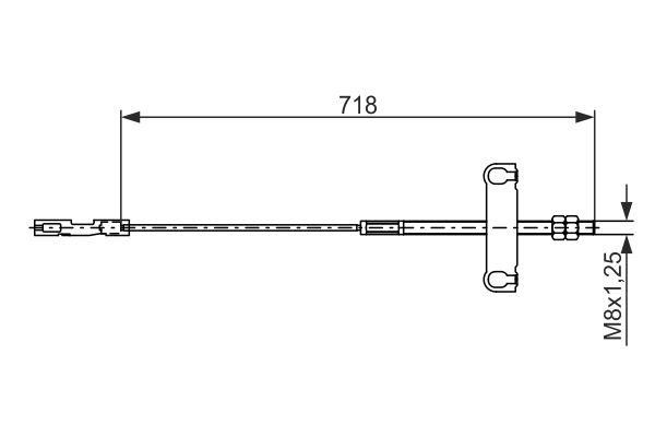 Bosch Hand brake cable – price 44 PLN