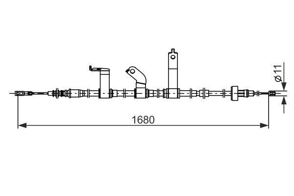 Bosch Handbrake cable – price [object Object] PLN