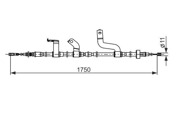 Bosch Handbrake cable – price 194 PLN