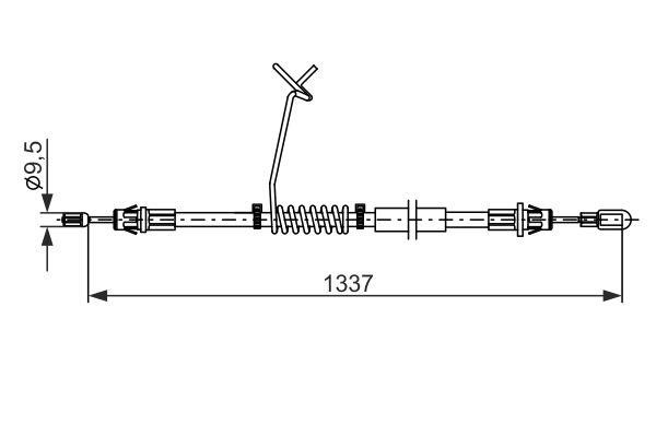 Bosch 1 987 482 881 Cable, parking brake 1987482881