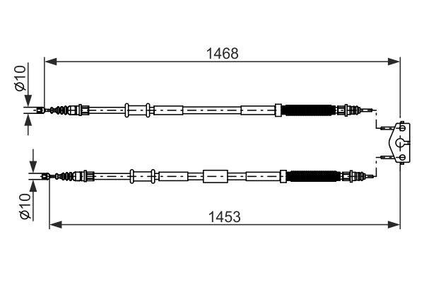 Bosch Hand brake cable – price 113 PLN