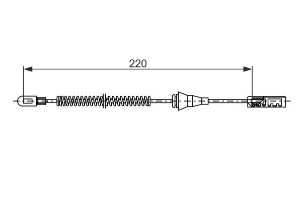 Bosch Hand brake cable – price [object Object] PLN