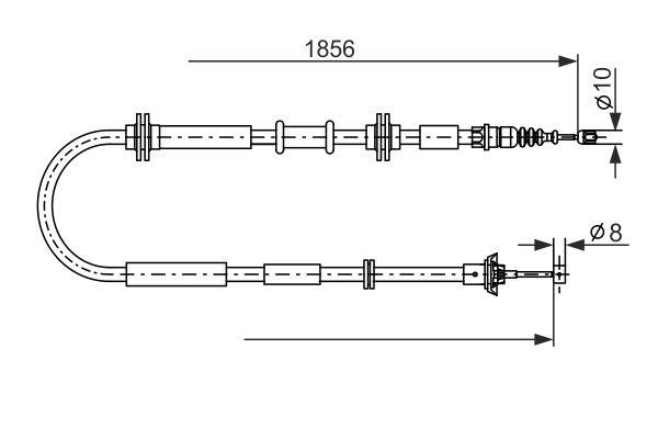 Bosch Hand brake cable – price 86 PLN