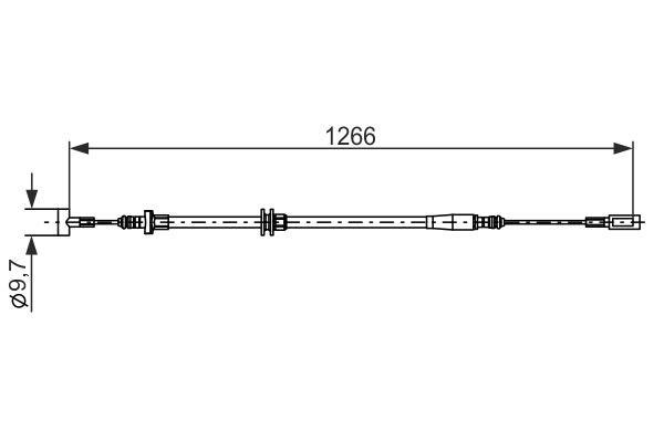 Bosch Hand brake cable – price 75 PLN