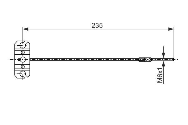 Bosch Hand brake cable – price 65 PLN