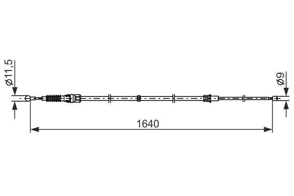 Bosch Hand brake cable – price 47 PLN