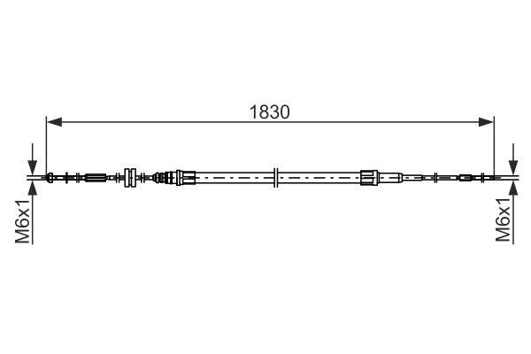 Bosch Hand brake cable – price 91 PLN