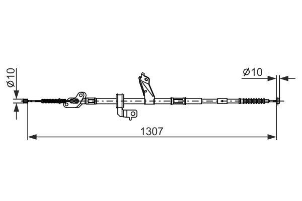 Bosch 1 987 482 902 Cable, parking brake 1987482902