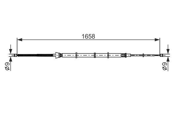 Bosch Handbrake cable – price 47 PLN