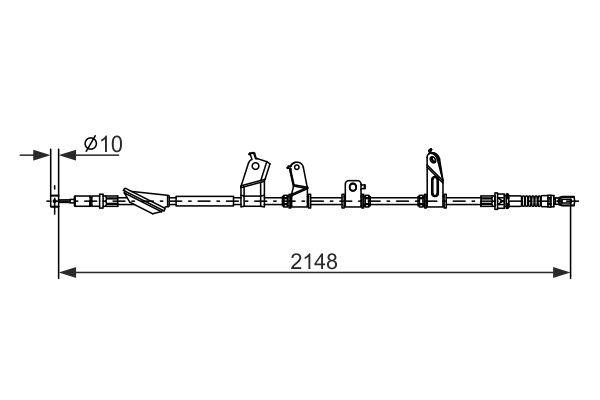 Bosch 1 987 482 914 Cable, parking brake 1987482914