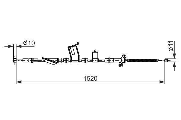 Bosch Hand brake cable – price 136 PLN