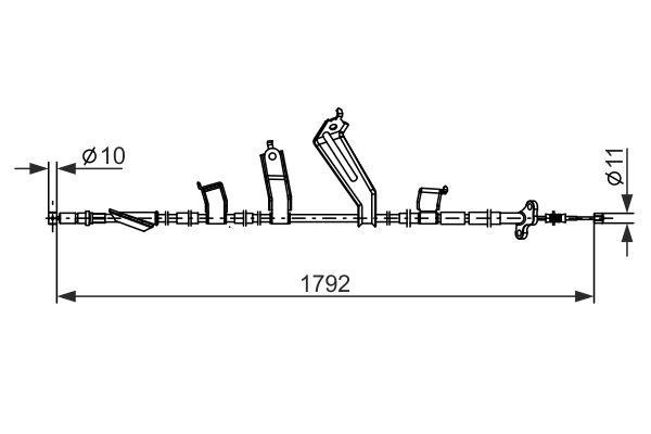 Bosch Hand brake cable – price 143 PLN