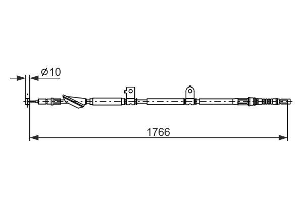 Bosch Hand brake cable – price 152 PLN