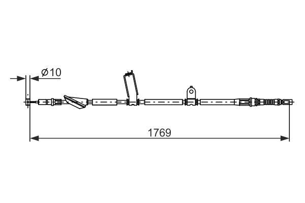 Bosch Hand brake cable – price 181 PLN
