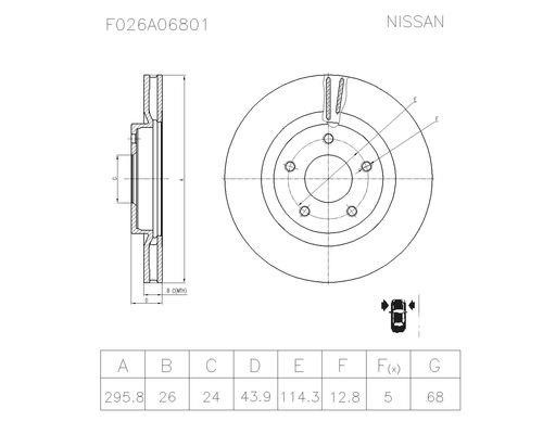 Bosch F 026 A06 801 Brake disc F026A06801