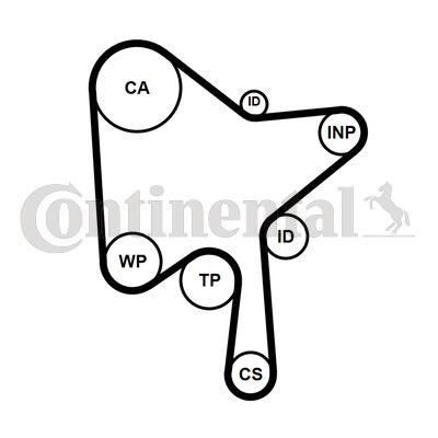 Timing kit Volvo Xc40: CT1216WP3 Contitech TIMING BELT KIT WITH WATER PUMP