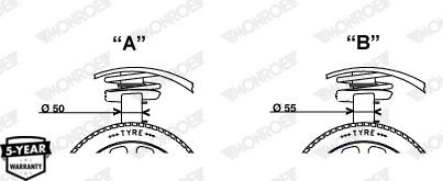 Monroe OESpectrum front suspension shock absorber Monroe 742244SP