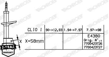 Monroe G7485 Shock absorber G7485