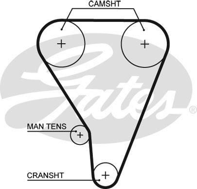 Gates T176RB Timing belt T176RB