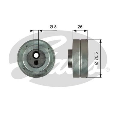 Gates T36761 V-ribbed belt tensioner (drive) roller T36761