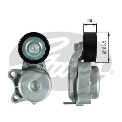 Guide pulley Chrysler: T39343 Gates Drive belt tensioner pulley