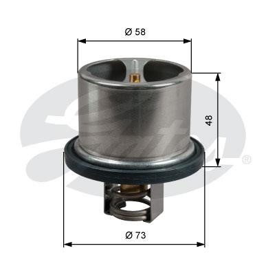 Gates TH52386G1 Thermostat, coolant TH52386G1