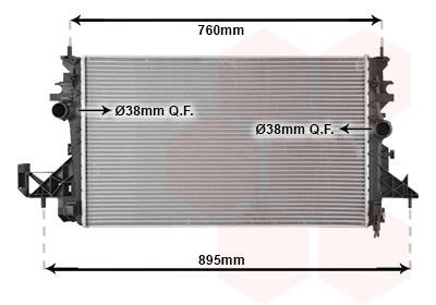 37012703 Van Wezel Engine cooling radiator