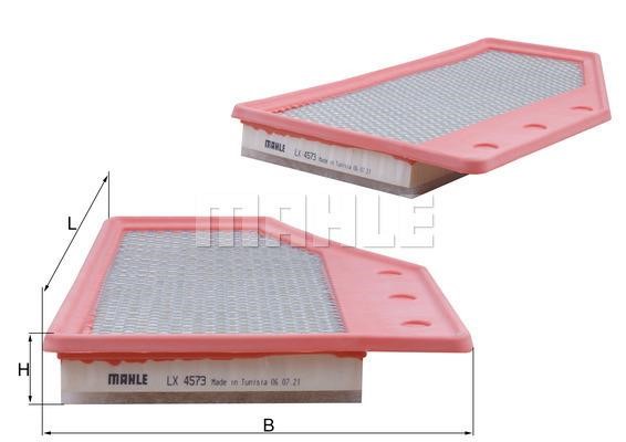 Car air filter Cadillac: LX4573 Mahle/Knecht Air filter