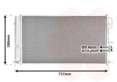 Air conditioner condenser Kia: 83015711 Van Wezel AC Condenser