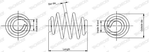 Rear coil spring Monroe SN2277