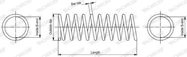 Front coil spring Monroe SP3320