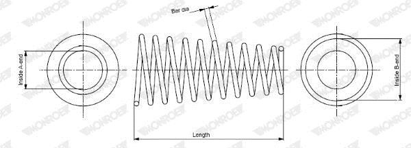 Monroe SP3066 Suspension spring front SP3066