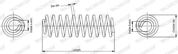 Rear coil spring Monroe SP3293