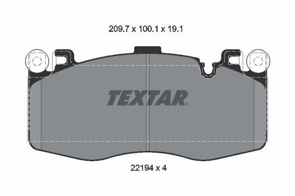 Textar 2219401 Brake Pad Set, disc brake 2219401