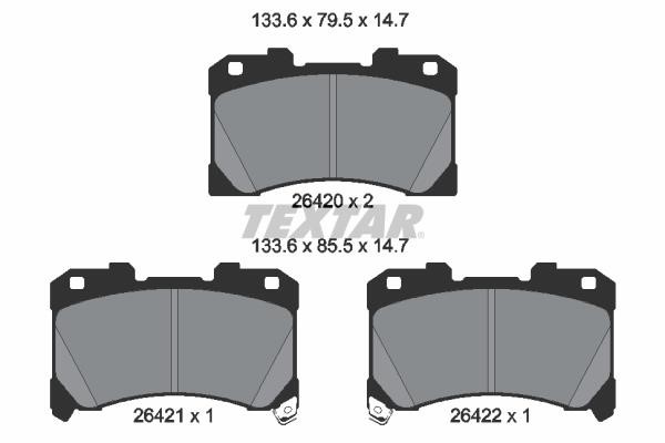 2642001 Textar Brake pad set