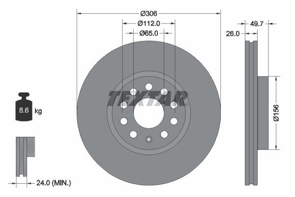 Brake discs Cupra: 92334805 Textar Brake disc