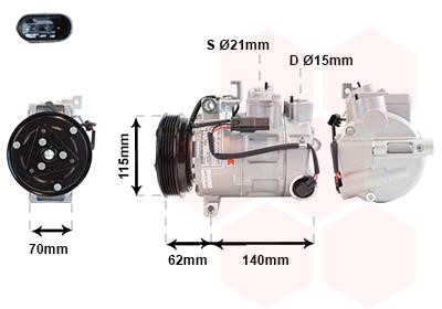 3001K717 Van Wezel Compressor, air conditioning