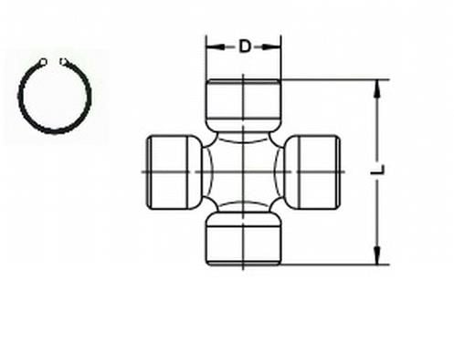 Joint, propeller shaft Lobro U074