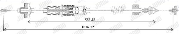 Jurid/Bendix 422724J Clutch cable 422724J