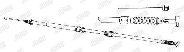 Jurid/Bendix 431365J Parking brake cable, right 431365J