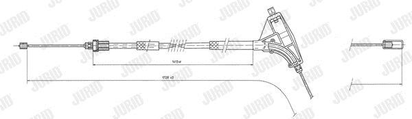 Jurid/Bendix 432415J Cable Pull, parking brake 432415J